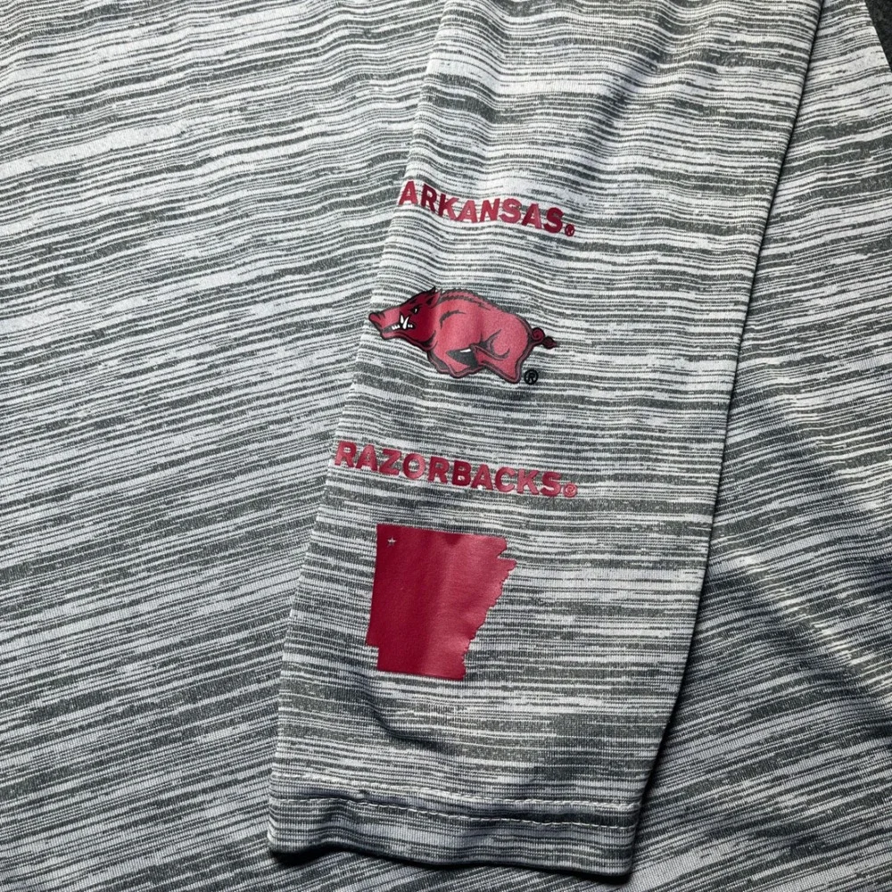 Nike Arkansas Razorbacks Mens Small Grey Dri-FIT Long Sleeve Tee